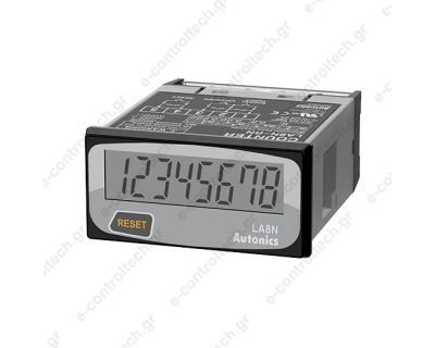 Μετρητής Counter μπαταρίας 48X24 mm 8 Ψηφίων NPN/επαφή με reset LA8N-BN Autonics